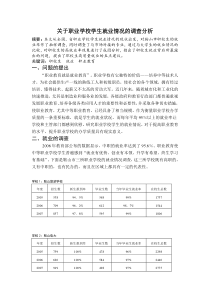 关于职业学校学生就业情况的调查分析