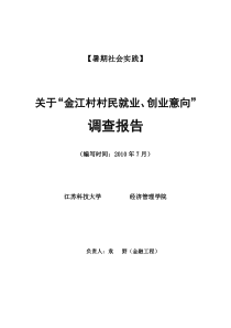 关于金江村经济转型及发展的调查报告