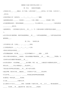 冀教版六年级下册科学复习资料