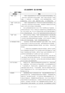 农业政策学复习思考题