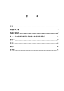 农村小学高年级数学教学中学生实践能力培养的研究实施方案