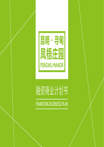 昆明寻甸凤梧农业旅游生态庄园融资商业计划书PDF_88页（PDF87页）