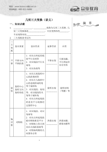 几何三大变换讲义及答案