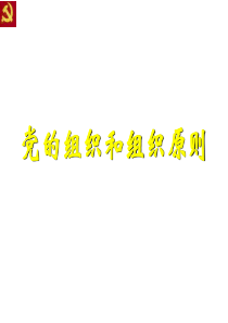 党的组织和组织原则(修改后)