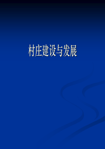 村庄建设与发展(农业部讲课讲义XXXX年)