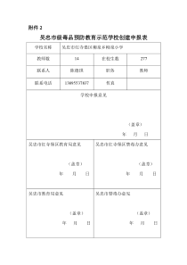 禁毒示范学校申报表