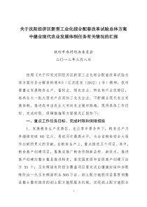 沈阳经济区新型工业化综合配套改革试验总体方案中健全现代农业发展