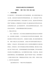 河南省农业银行网点布局现状研究