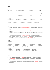 全新版大学英语(第二版)综合教程4学生用书_课后习题答案(后附test_yourself_重要词翻译