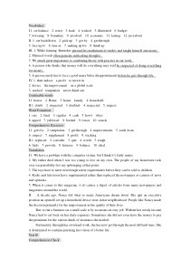 全新版大学英语3(第二版)课后练习答案