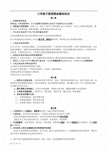 八年级下册思想品德必背知识复习资料(人教版)