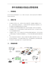 停车场智能识别进出管理系统