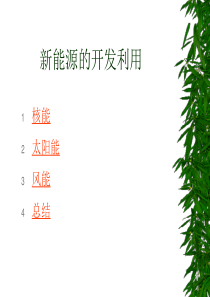 新能源的开发利用