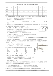 八年级物理下册期中测试题(教科版7~9章)