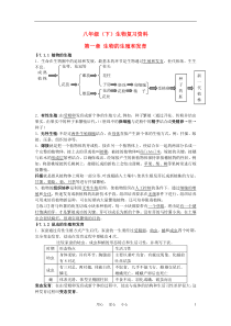 八年级生物下册生物复习资料人教新课标版