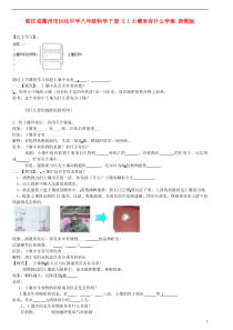 八年级科学下册31土壤里有什么学案浙教版