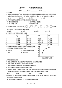 元素周期表测试题