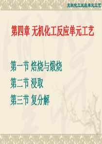 无机化工反应单元