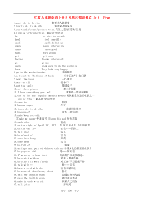 八年级英语下册5~8单元知识要点仁爱版