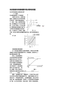 光合强度关系曲线图中各点移动问题