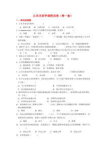 公共关系学课程试卷及答案1