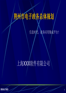 湖北省荆州电子政务总体规划20