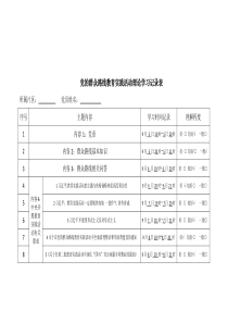 党员学习记录表