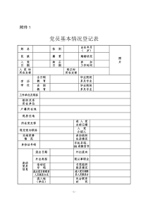 党员普查信息表