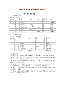 会计基础无纸化考试综合练习题(帐户填空)