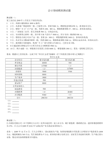 会计基础模拟测试题