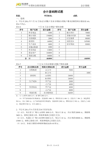 会计基础综合考试题(答案)