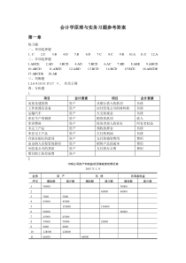 会计学原理与实务-周慧滨-习题答案