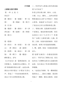 人教版六年级上册语文复习资料(全面总结)