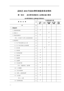 余杭区2010年成本费用调查表培训资料