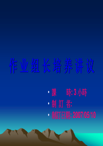 作组长培训讲义