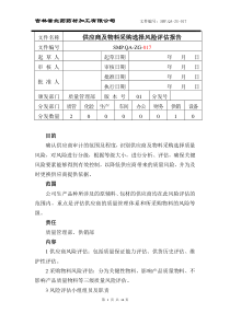 供应商风险评估报告