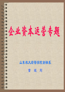 第一章导论(资本运营-山东农业大学董继刚)