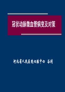 冠状动脉微血管病变和对策