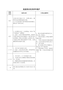 仪器设备保养和维护规程