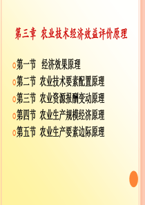 第三章_农业技术经济效益评价原理