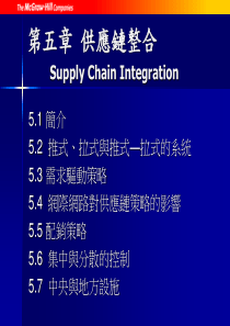 第五章 供应链整合