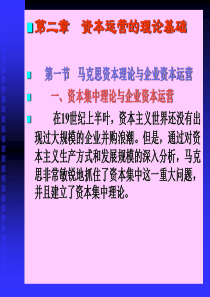 第二章资本运营的理论基础(资本运营-山东农业大学董