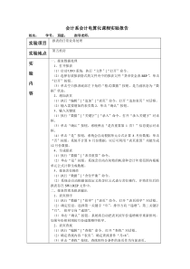 会计电算化实验报告-报表的日常业务处理