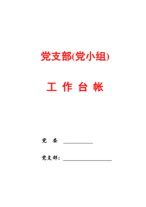 党支部组织建设年工作台账