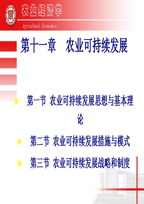 第十一章农业可持续发展