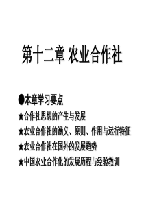 第十二章农业合作社