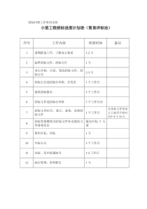 招标代理工作时间安排