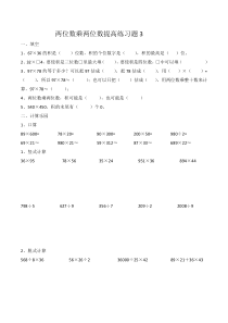 两位数乘两位数提高练习题3