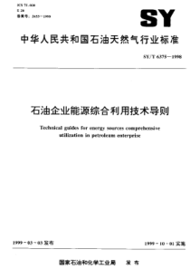 石油企业能源综合利用技术导则