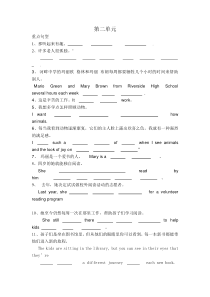 人教版八年级下册英语第二单元重点短语与句型汉译英专项练习